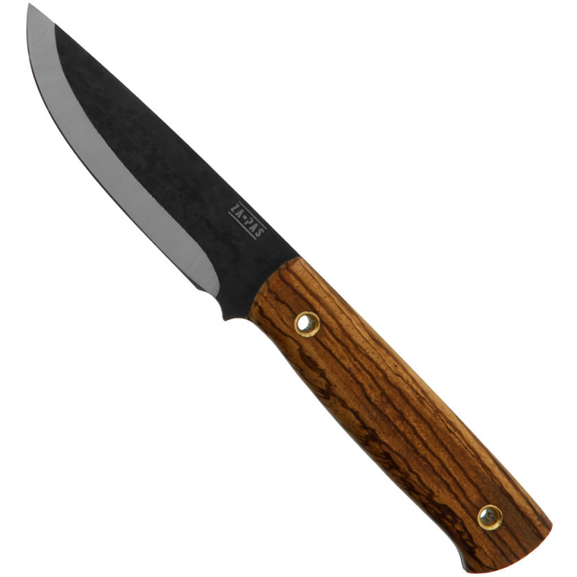 ヤス②　ヘザーブラウン Нож Za-Pas Biwi 10 Zebrawood (leather sheath) — Интернет-магазин