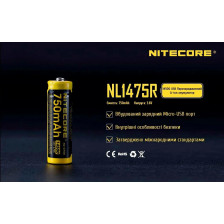 Акумулятор Nitecore NL1475R Li-Ion 14500 3.6V (750 mAh) фото 4