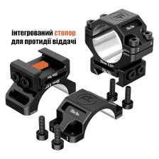 Кольца Discovery Scope Mount Rings 6061 Series (30 мм) Low на Picatinny. ВН - 9.5 мм фото 3
