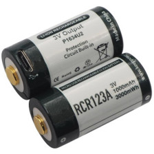 Акумуляторна батарея KeepPower RCR 123 micro USB 1000 mah (2 шт/компл) фото 4