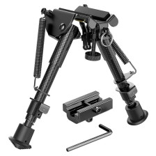 Сошки Buvele Carbon Bipod на антабку (высота 15.2 - 22.9 см) с переходником на Weaver/Picatinny фото 3