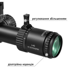 Прицел Discovery Optics LHD 8-32x56 SFIR FFP-Z Zero-Stop (34 мм, подсветка) фото 5