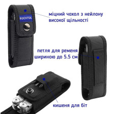 Мультитул Rocktol SK04 22-в-1 (чехол, огниво, свисток, биты) фото 9