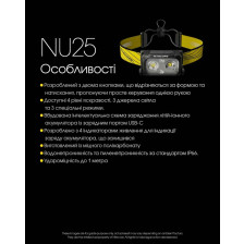 Ліхтар налобний Nitecore NU25 NEW фото 24