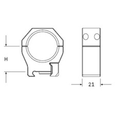 Кольца AUDERE PSR™ Gen2 (30 мм) High на Weaver/Picatinny. ВН - 28 мм фото 5