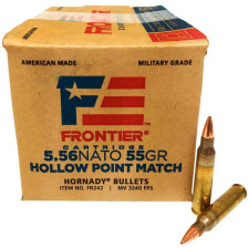 Патрон Hornady Frontier кал. 5,56x45 (.223 Rem) пуля HP, масса 3.56 гр/55 гран фото 2