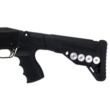 Телескопический приклад DLG Tactical TBS Utility (DLG-081) для помповых ружей Remington, Mossberg, Maverick (черный) с патронташем фото 7
