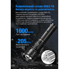 Ручной фонарь Klarus A3 2200 лм/4000 mAh. Black фото 8