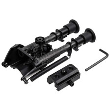 Сошки Vector Optics Carbon Fiber Bipod на антабку (высота 15.2 - 22.9 см) с переходником на Weaver/Picatinny фото 4