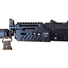 Цівка X-GUN Handguard для АКС-74У (алюміній) чорна фото 6