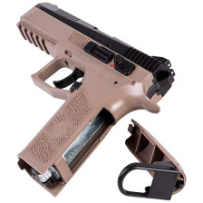 Пневматичний пістолет ASG CZ P-09 Black/FDE Blowback Pellet фото 2