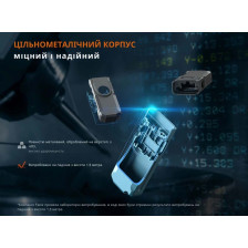 Фонарь наключный Fenix E06R серый фото 17