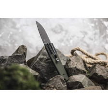 Нож складной Ganzo G721B-GR (8,5 см, зеленый, черный клинок) фото 6