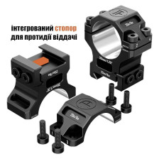 Кольца Discovery Scope Mount Rings 6061 Series (30 мм) Medium на Picatinny. ВН - 17 мм фото 3