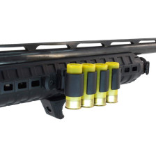 Патронташ на 4 патрона 12 кал. DLG Tactical (DLG-168) на планку Picatinny (полимер) фото 4