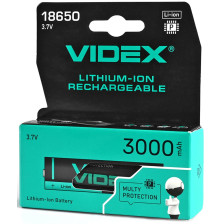 Аккумулятор Videx 18650 Li-Ion 3000 mAh с защитой фото 2