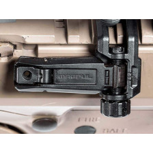 Складной угловой целик Magpul MBUS Pro Offset на планку Picatinny (черный) фото 7