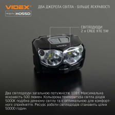 Налобний світлодіодний ліхтарик VIDEX VLF-H055D фото 4