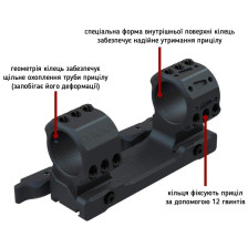 Быстросъемный моноблок Davika MSM-03 (30 мм) на Picatinny. H - 38 мм фото 4