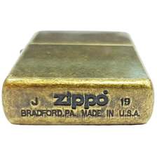 Запальничка ZIPPO 201FB Antique Brass (Антикварна мідь) фото 5