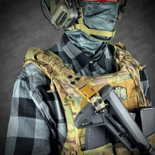 Одноточечный плечевой ремень с креплением к плитоноске На QD антабках RAGNAROK THOR Пиксель+Койот фото 2