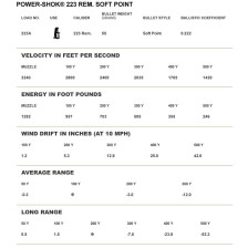 Патрон Federal Power-Shok кал. 223 Rem пуля SP, масса 3.56 гр/55 гран фото 2