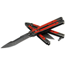 Нож-бабочка Mr. Blade MadCap Red Black Stonewash фото 3