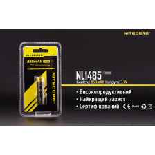 Акумулятор літіевий Li-lon 14500 Nitecore NL 1485 (850mAh) захищений фото 10