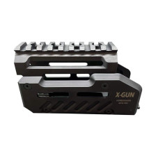 Цівка X-GUN Handguard для АКС-74У (алюміній) чорна фото 3