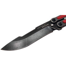 Нож-бабочка Mr. Blade MadCap Red Black Stonewash фото 4