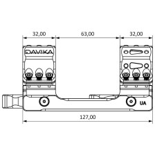 Быстросъемный моноблок Davika MSM-03 (30 мм) на Picatinny. H - 38 мм фото 8