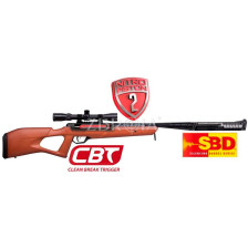 Пневматична гвинтівка Crosman Benjamin Trail NP2 Elite Stealth Wood + Приціл 3-9x32 фото 6
