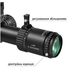 Прицел DISCOVERY Optics LHD 8-32X56SFIR FFP-Z MOA 34mm підсвічування фото 5