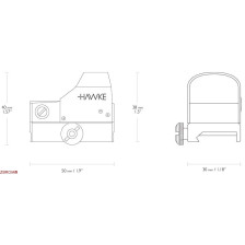 Коллиматорный прицел Hawke Reflex Sight 1х25 5MOA Weaver фото 2