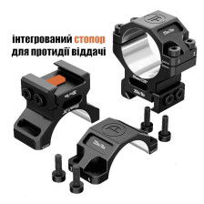 Кольца Discovery Scope Mount Rings 6061 Series (35 мм) Medium на Picatinny. ВН - 14.5 мм фото 2
