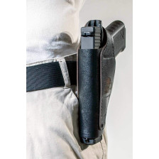 Поясная кобура AMMO Key Secret-1 S Black Chrome для Glock 17 (со скобой) фото 3