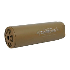 Глушник Zero Sound TITANium Mini Brake кал. 223 - 6,5 Creedmoor. Різьба 1/2"-28 UNEF. Колір - Coyote tan фото 2