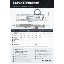 Ультратонкий фонарь (кастет) Klarus FlatTac X1 4200 лм/2700 mAh. Black фото 22