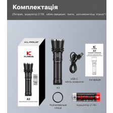Ручной фонарь Klarus A3 2200 лм/4000 mAh. Black фото 17