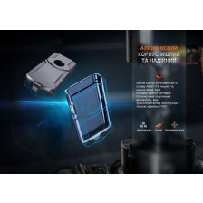 Фонарь наключный Fenix E03R V2.0 серый фото 10