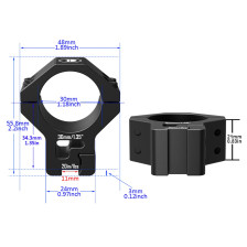 Кольца Discovery 6063 Scope Mount Rings (30 мм) High на Ласточкин хвост фото 2