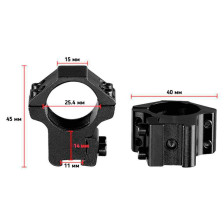 Кільця Discovery Scope Mount Rings (25.4 мм) Low на Ластівчин хвіст фото 2