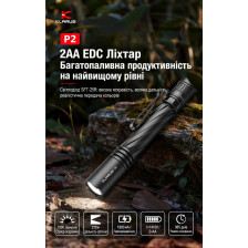 Ручной фонарь Klarus P2 1000lm/1800 mAh. Black фото 5
