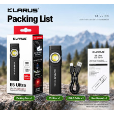 Ультратонкий фонарь Klarus E5 Ultra 800 лм/1400 mAh. Black фото 27