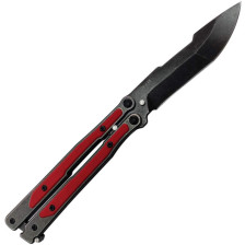 Нож-бабочка Mr. Blade MadCap Red Black Stonewash фото 2