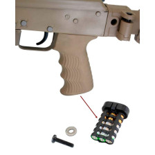 Пистолетная рукоятка DLG Tactical (DLG-098) для АК-47/74 (полимер) обрезиненная, койот фото 2