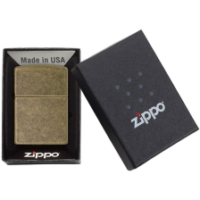 Запальничка ZIPPO 201FB Antique Brass (Антикварна мідь) фото 6