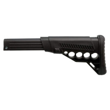 Телескопический приклад DLG Tactical TBS Utility (DLG-081) для помповых ружей Remington, Mossberg, Maverick (черный) с патронташем фото 4