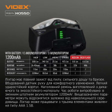 Налобний світлодіодний ліхтарик VIDEX VLF-H055D фото 7