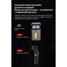 Фонарь с поворотной головкой Klarus E8 1000 лм/1000 mAh. Black фото 10